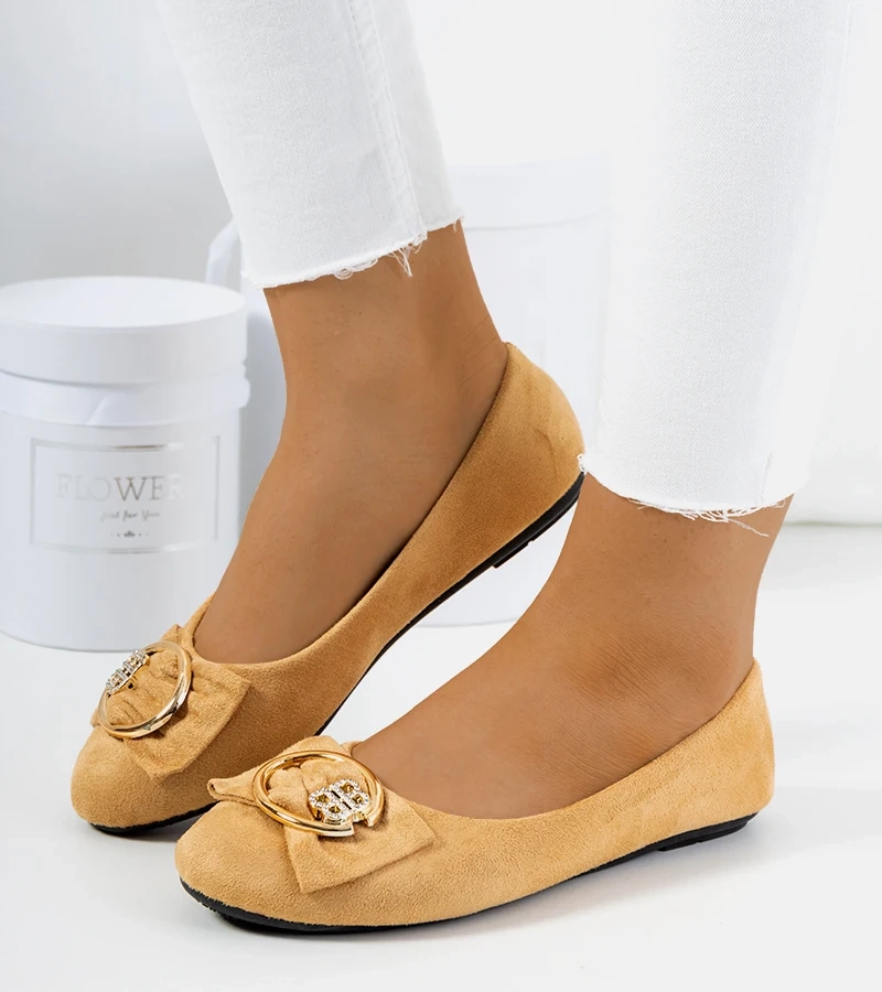 Balerini Ribero bej cu cataramă