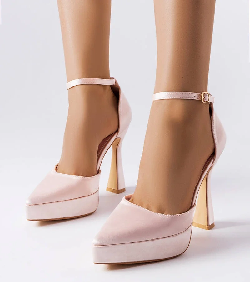 Pantofi cu toc înalt Lowell bej