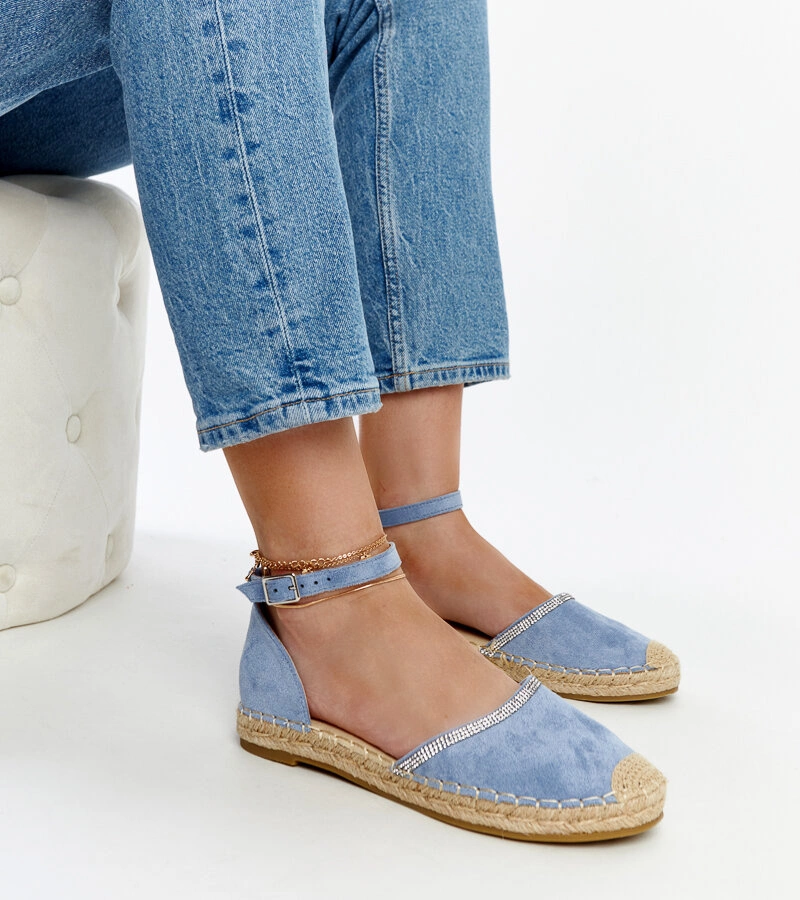 Espadrile albastre cu decor Aydan