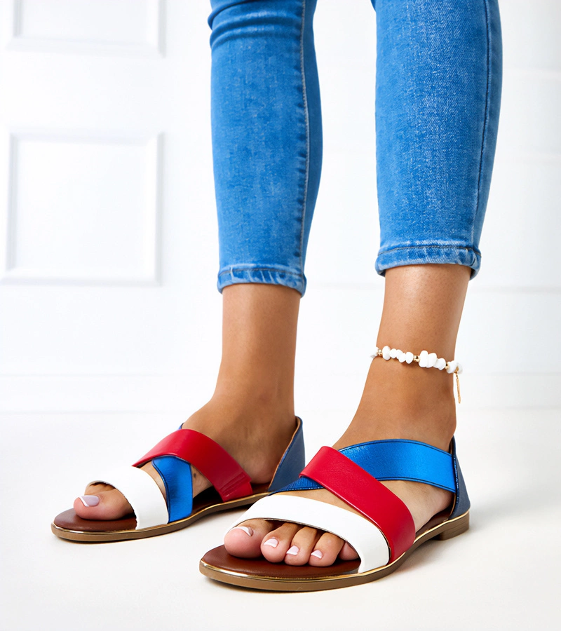 Sandale colorate cu călcâiul acoperit Massawa