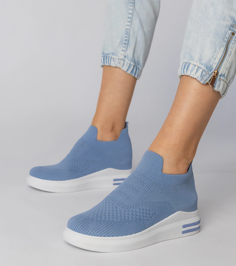 Adidași șosetă albaștri slip-on Merinsa