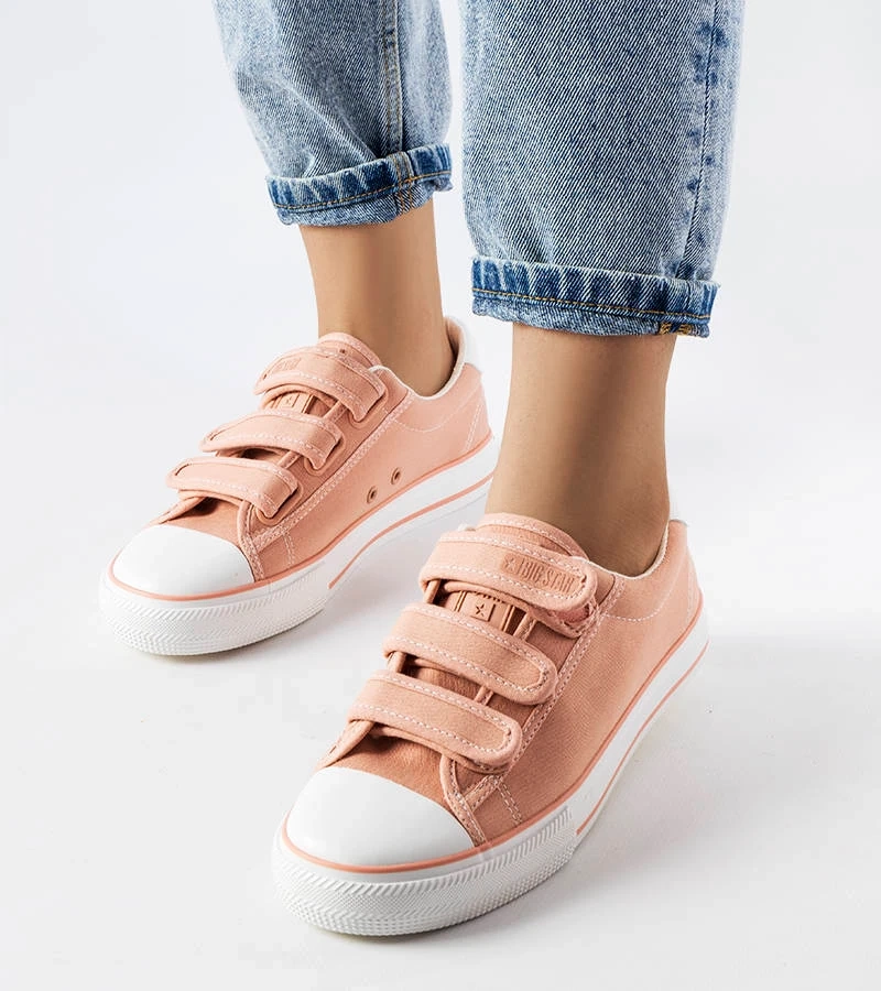 Pantofi de sport roz cu velcro Big Star LL274A200