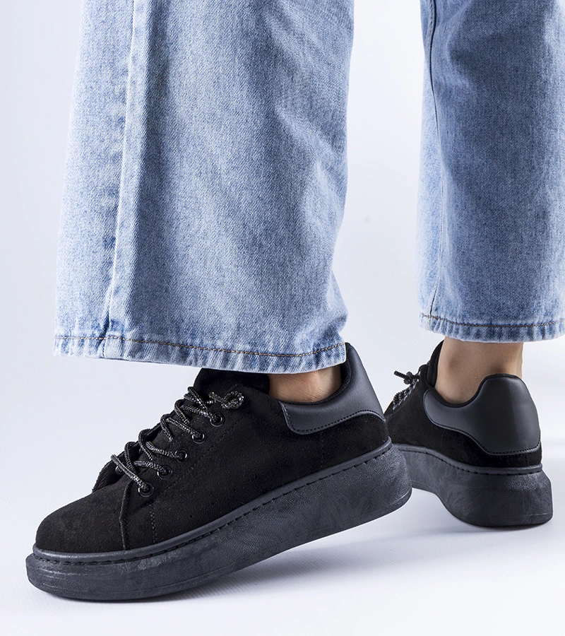 Adidași negri pe platformă Cipriano