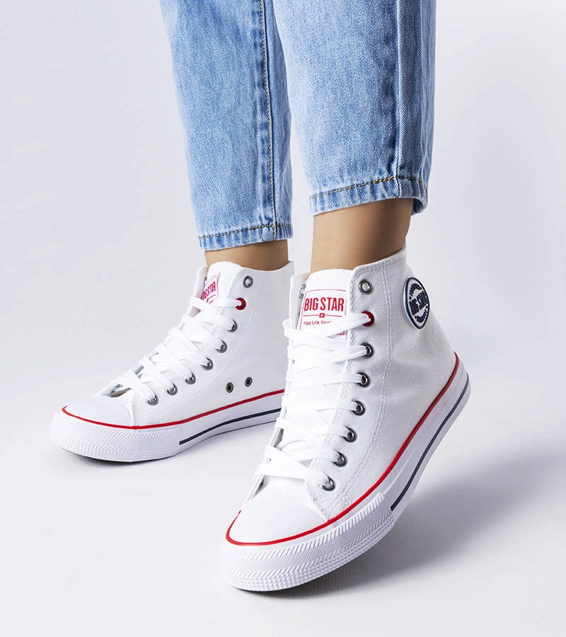 Pantofi de sport cu gleznă Big Star albi T274026101