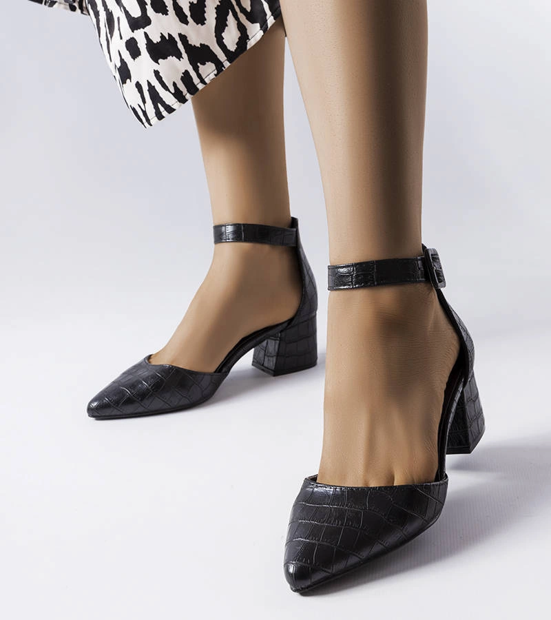 Pantofi cu toc negru Laliberté