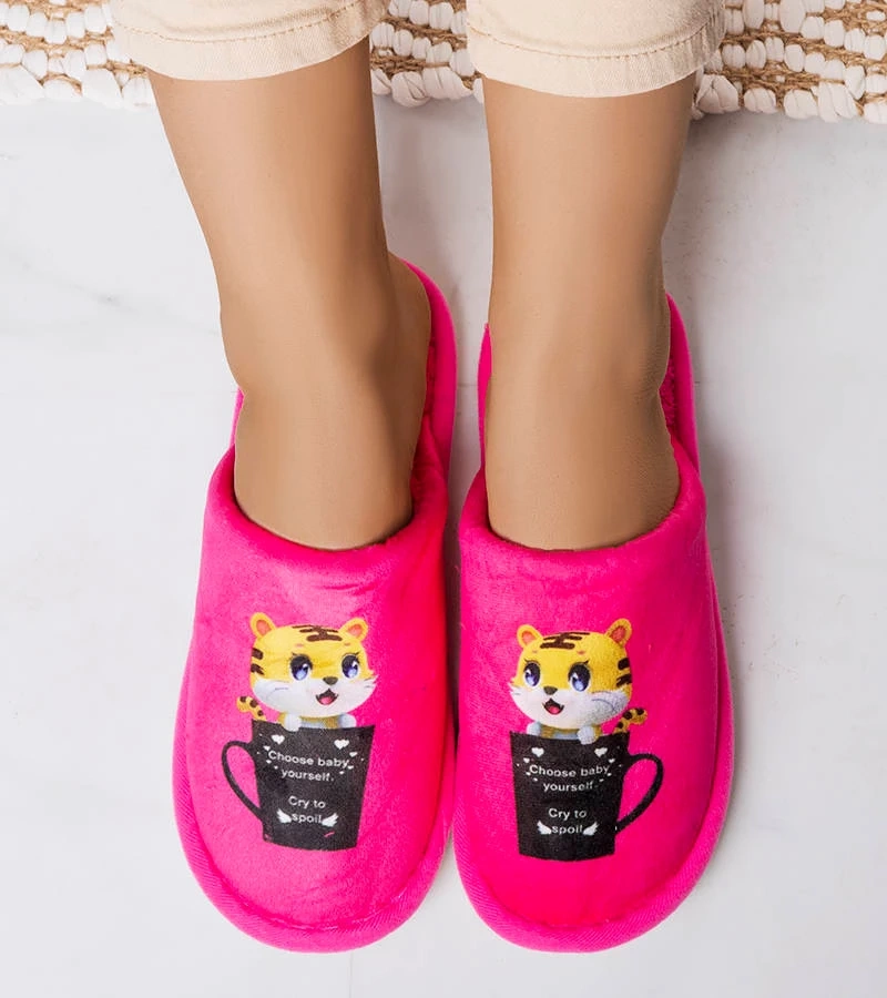 Papuci roz neon moale Catcup