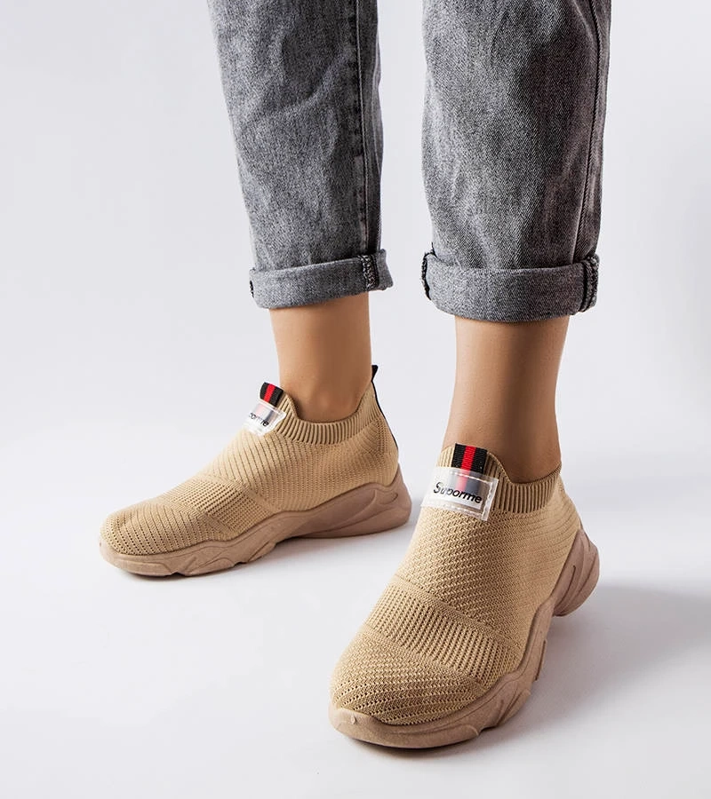 Adidași cu șireturi Greco bej închis