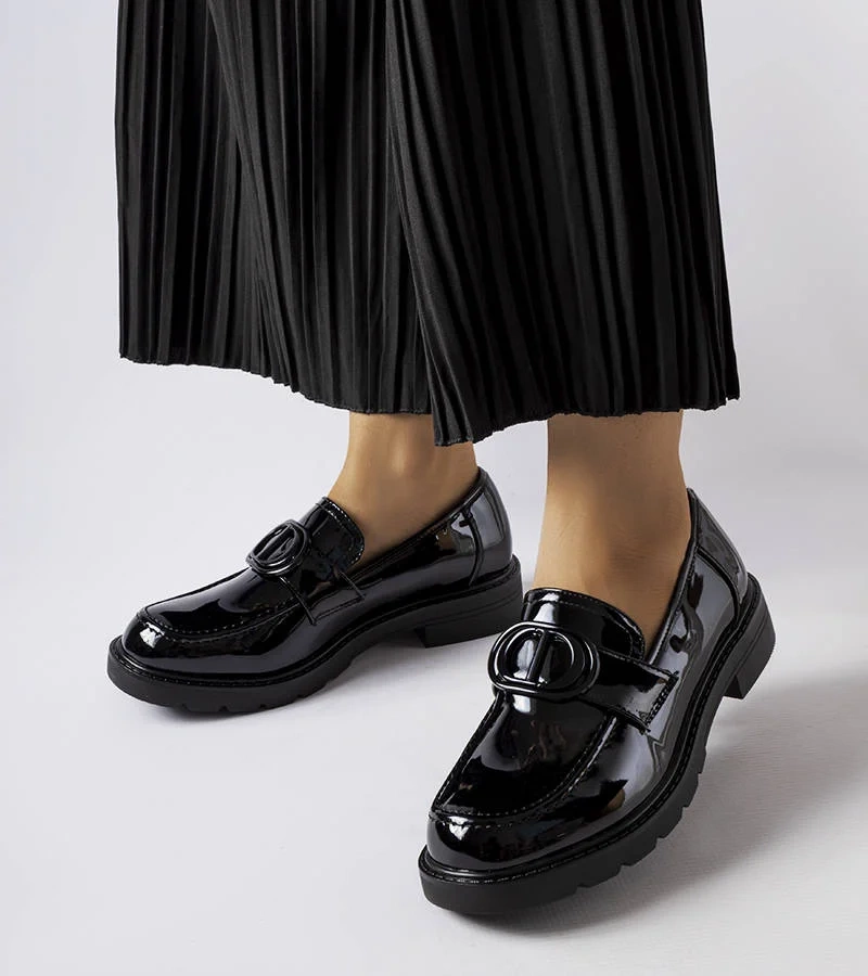 Mocasini negri lucioși Scranton