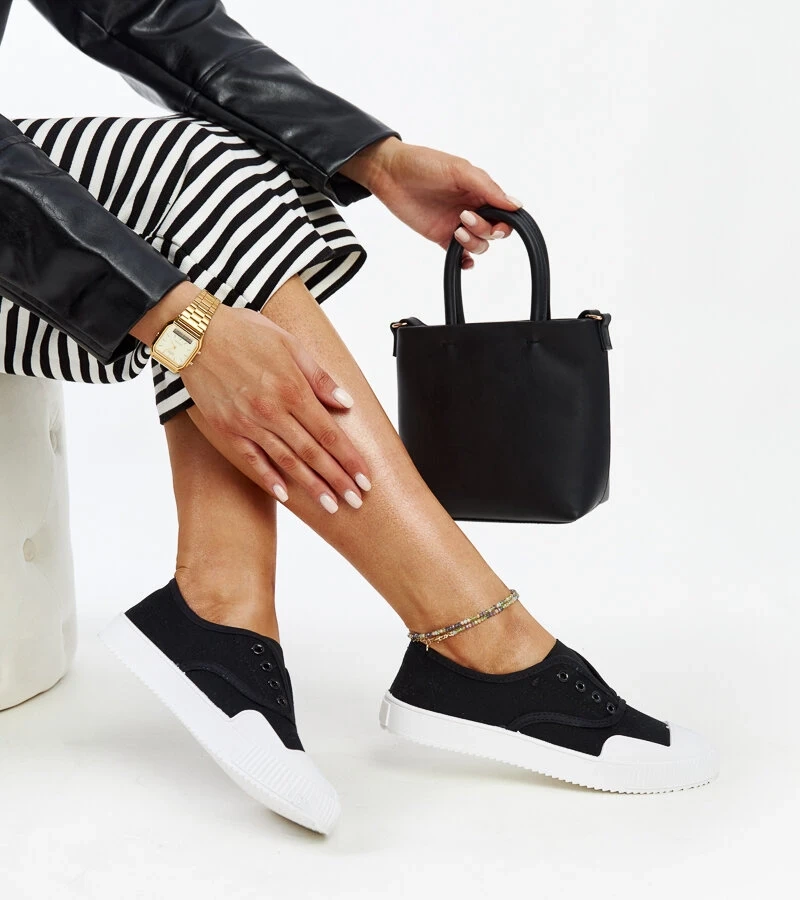 Teniși de alunecare negri Feyza