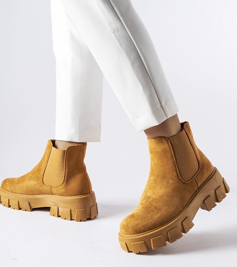 Mooca cizme maro deschis pentru femei