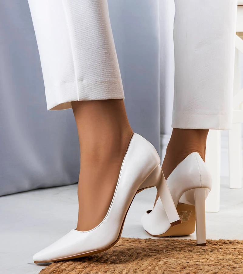 Pantofi cu toc Kilda alb