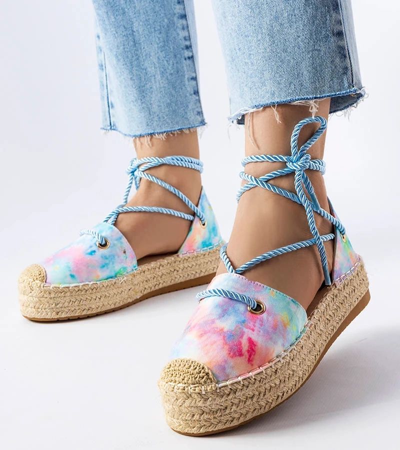 Espadrile cu platformă albastre de Duffet