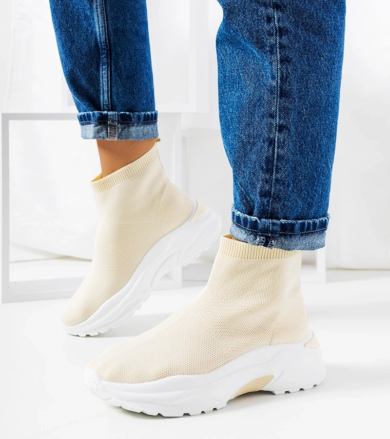 Adidași cu vârf înalt bej Melissa