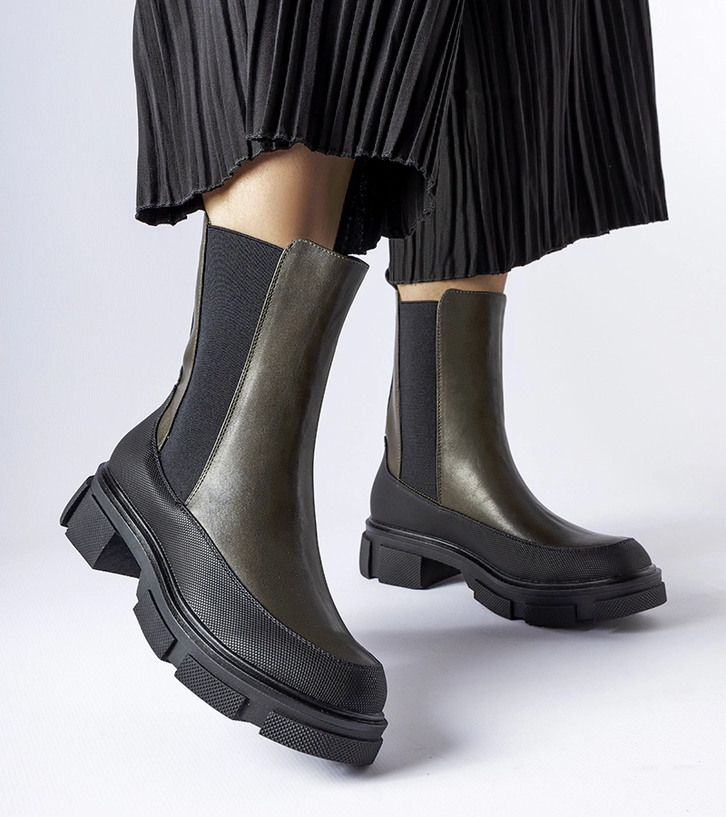 Cizme Faisal verzi și negre