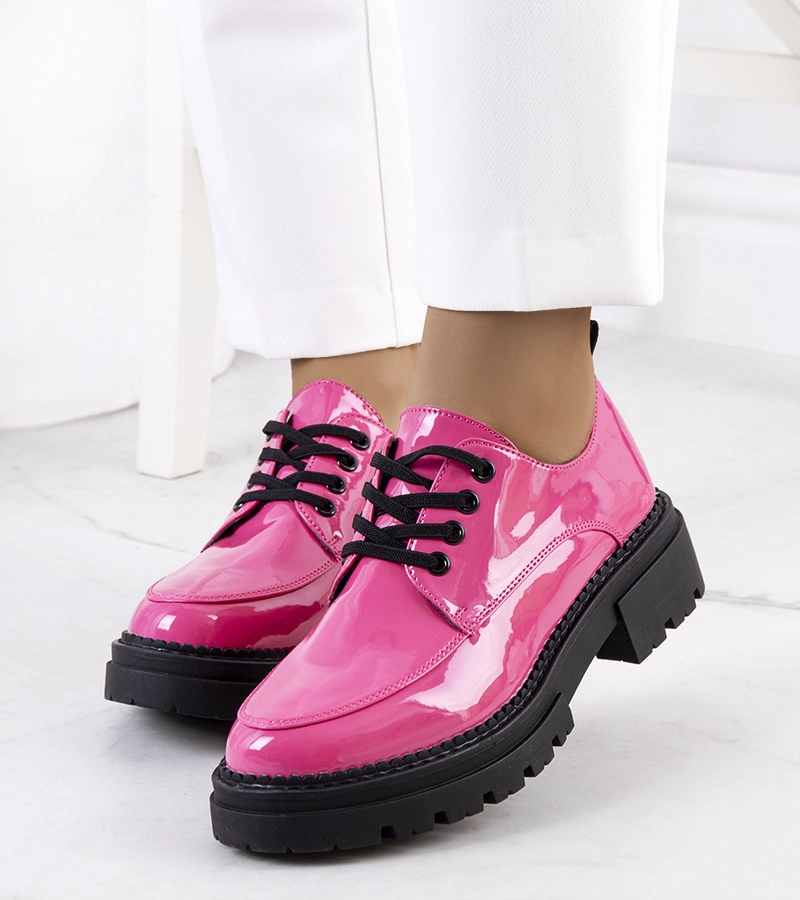 Pantofi Tianna roz lăcuită