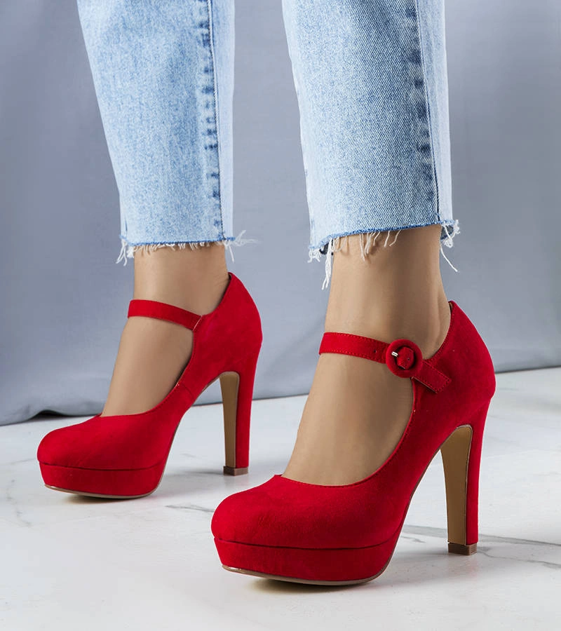 Pantofi stiletto Lynda roșii