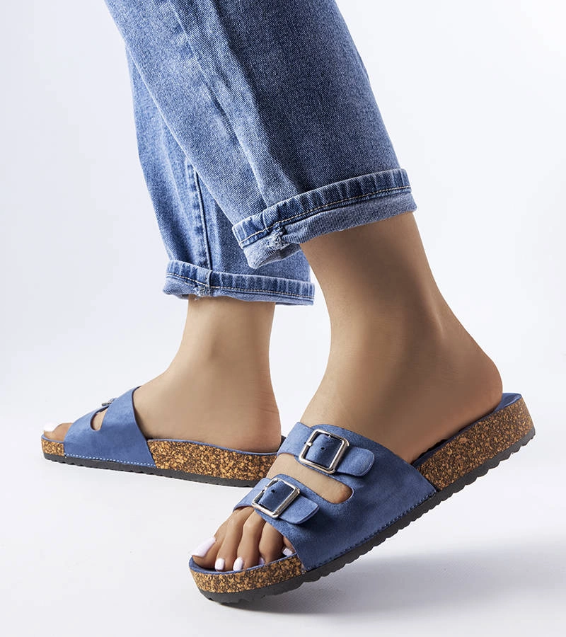 Flip-flops albastru marin cu talpă de plută de la Cincinn