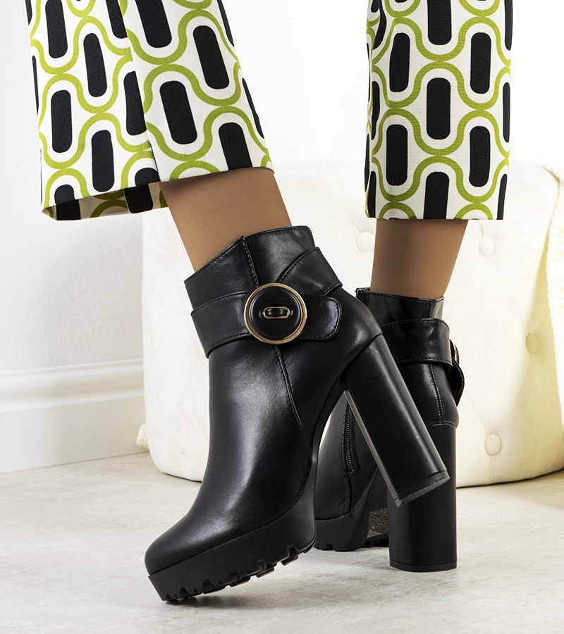 Cizme negre cu toc înalt Aminat