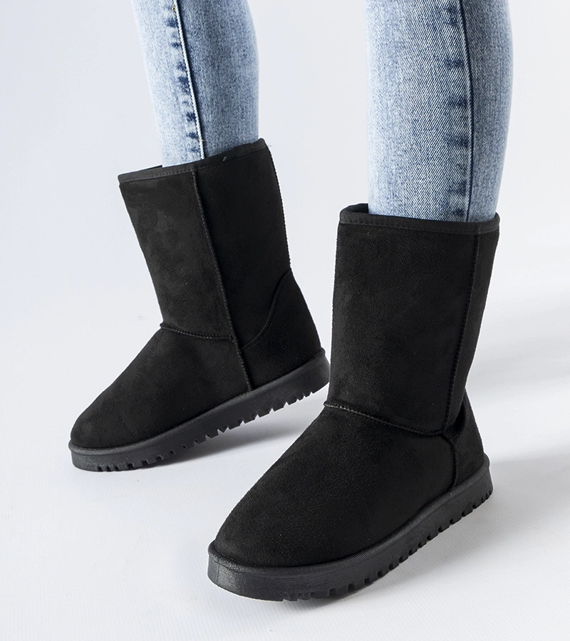 Bocanci de zăpadă clasici negri și călduroși Ireneo