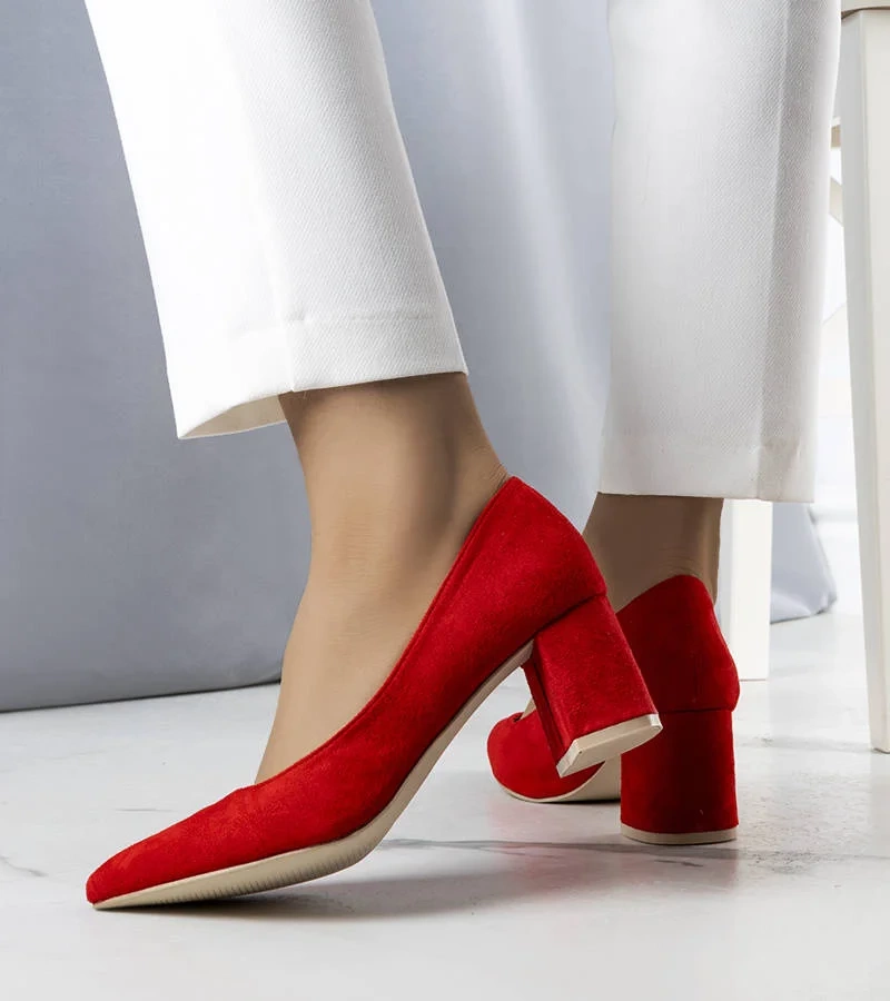 Pantofi cu toc roșu Sadilla