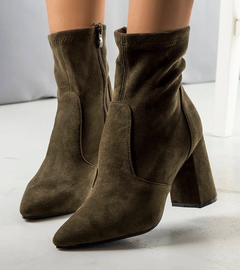 Cizme stiletto Kensley verzi