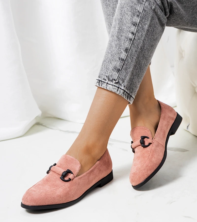 Pantofi din piele roz Talisa