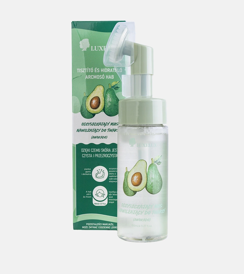 Spumă de față curățitoare și hidratantă cu avocado Luxelux 150 ml