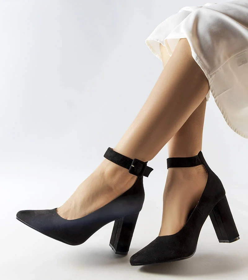 Pantofi stiletto negri Achen