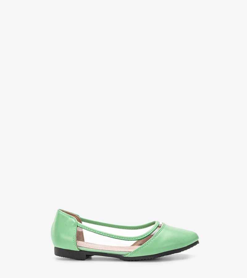 Balerini verzi semitransparenți Juva