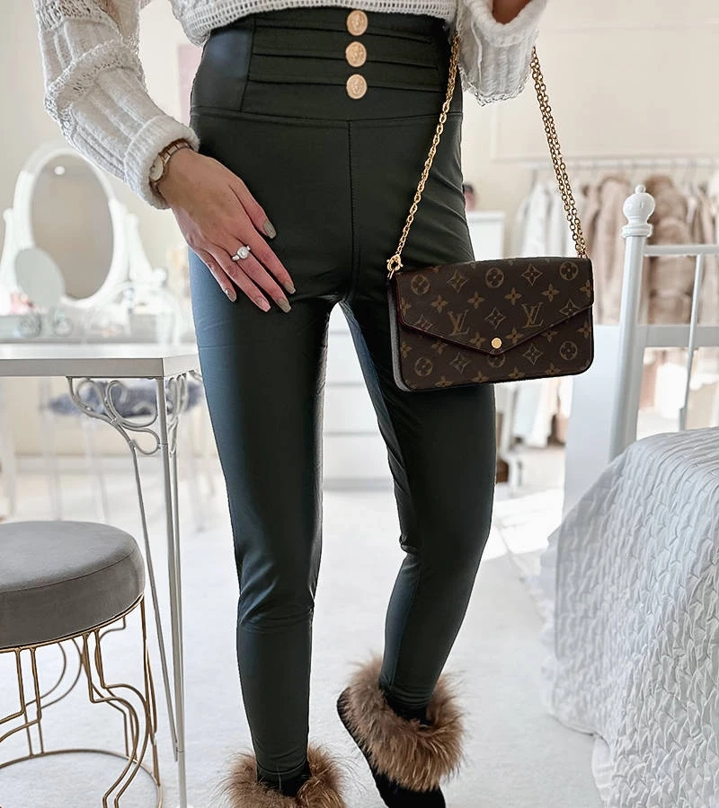 Jambiere verzi cu nasturi Baile