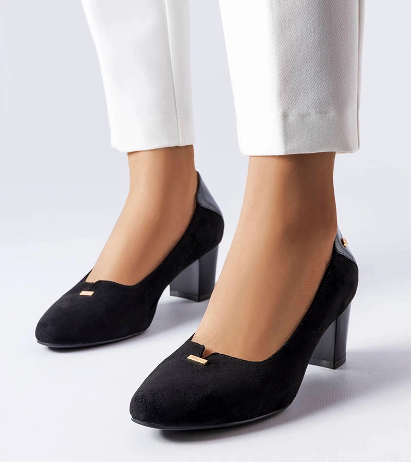 Pantofi negri eleganți Vinceza