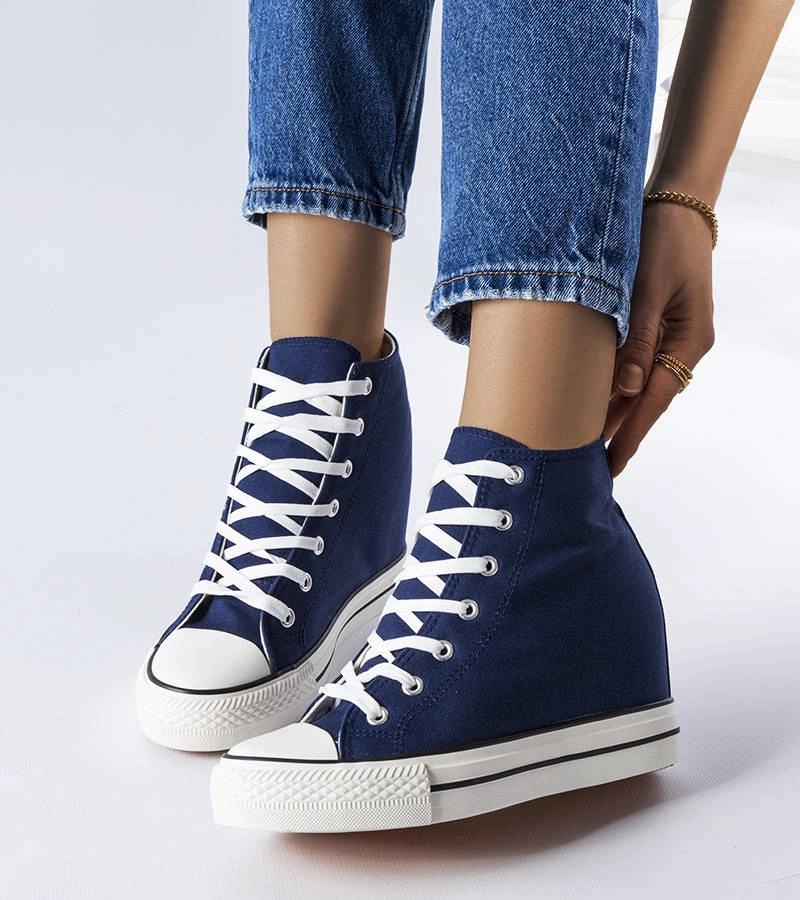 Pantofi de sport cu platformă albastru marin Spaventa