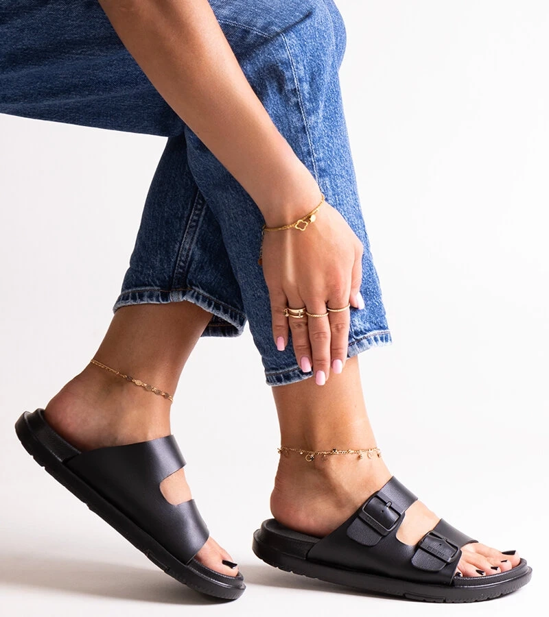 Papuci negri Big Star NN274A750