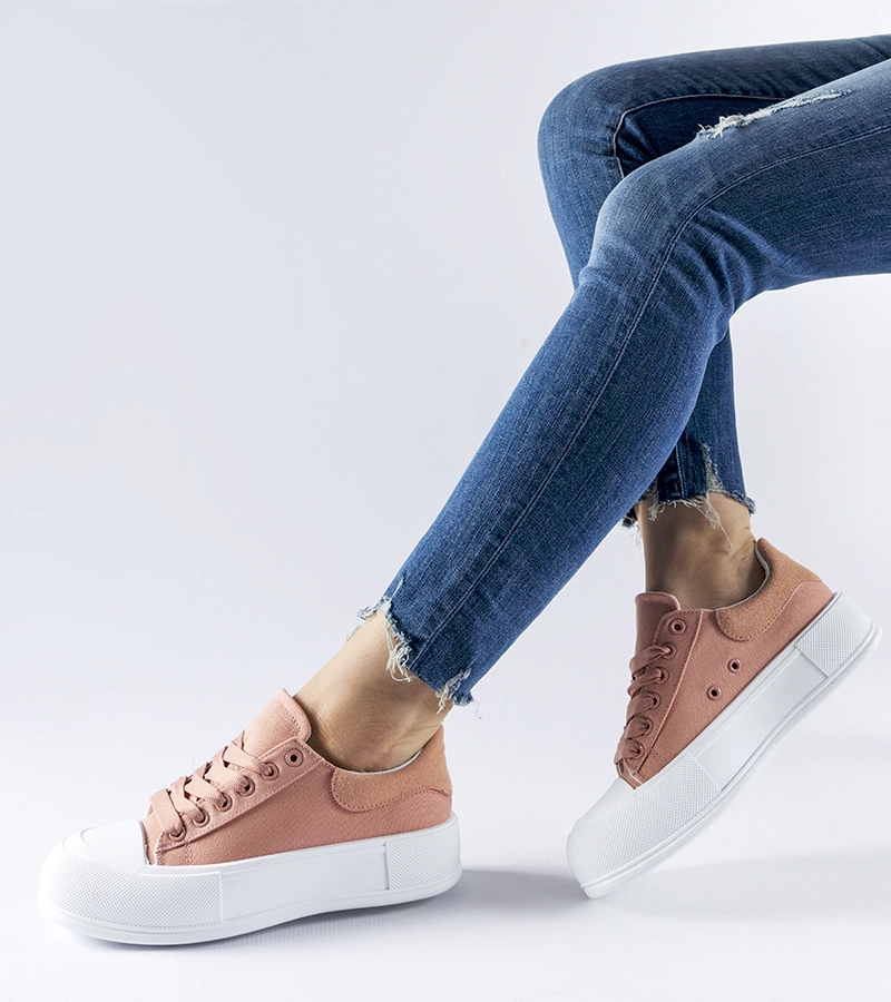 Tenisori roz cu platformă Werninger