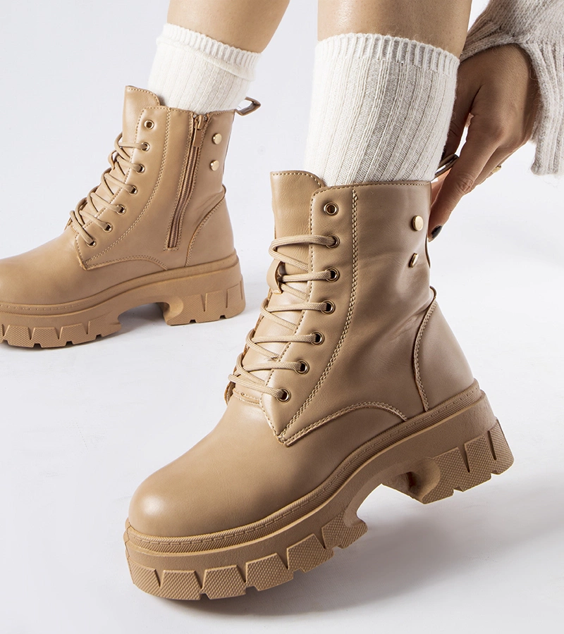 Cizme bej cu talpa groasa Melicucca