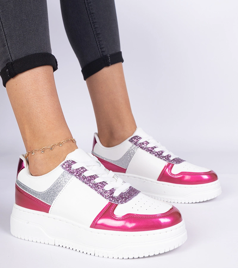 Adidași roz pentru femei cu talpă groasă Dolla