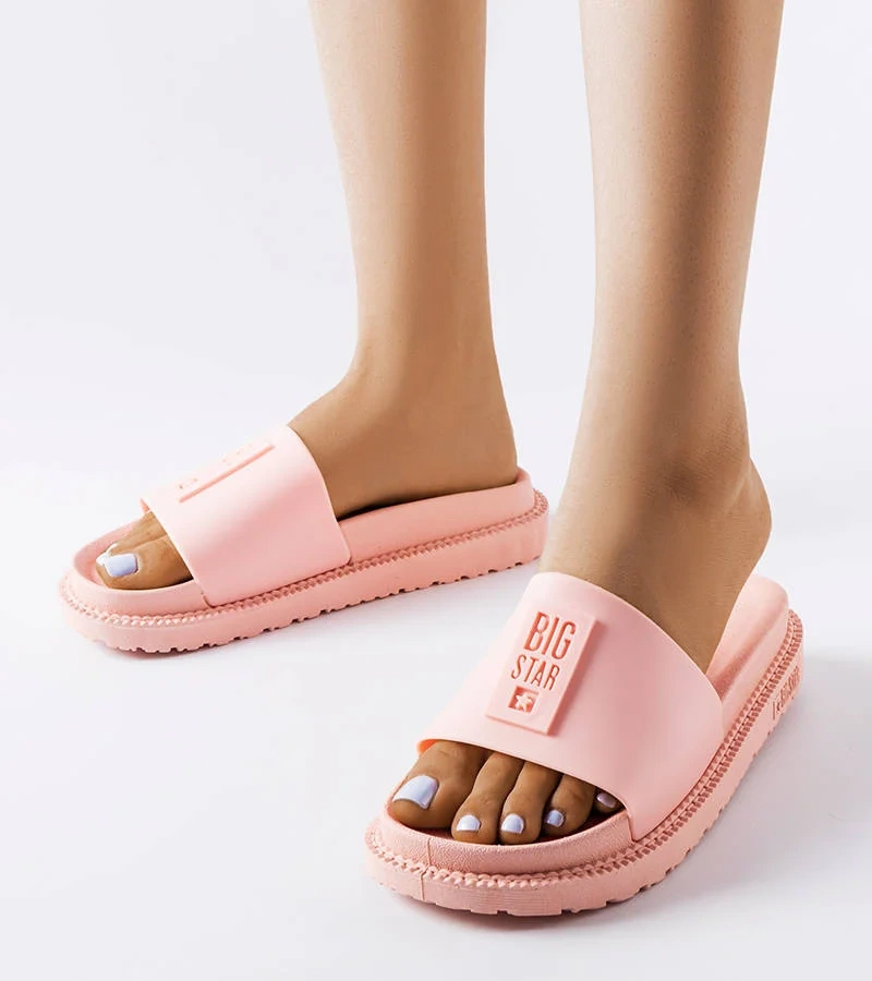 Șlapi roz Big Star roz LL274425