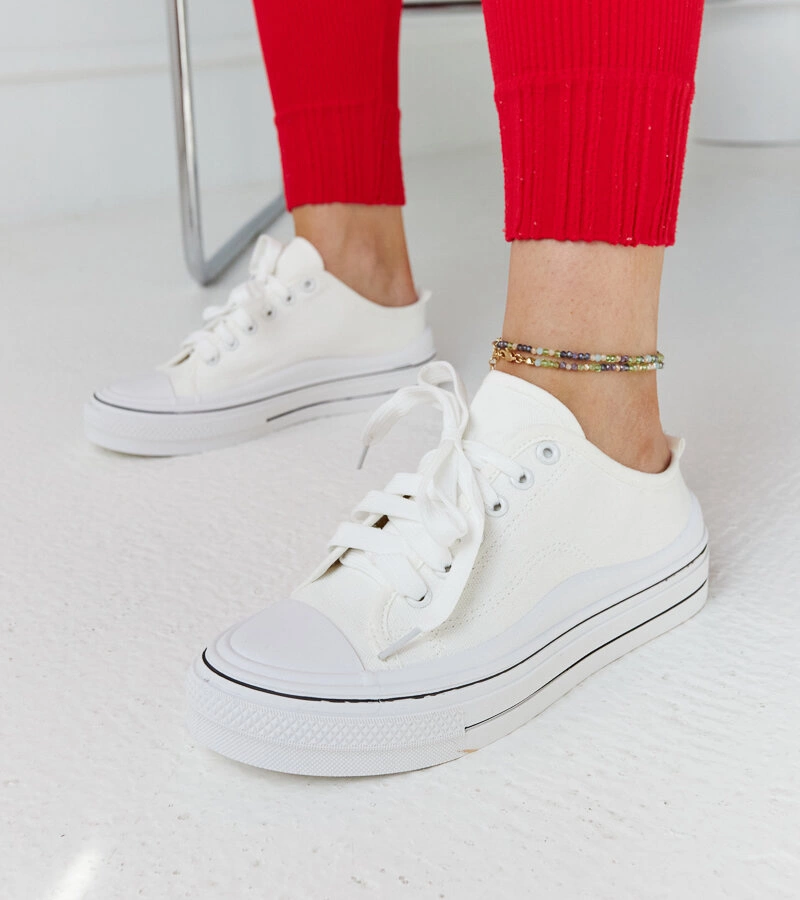 Teniși gri pe platforma Fiori