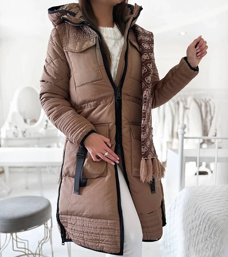 Palton Averie matlasat maro