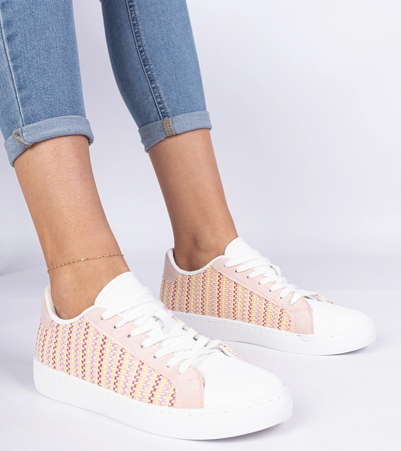 Adidași roz din material pentru femei Bellisio