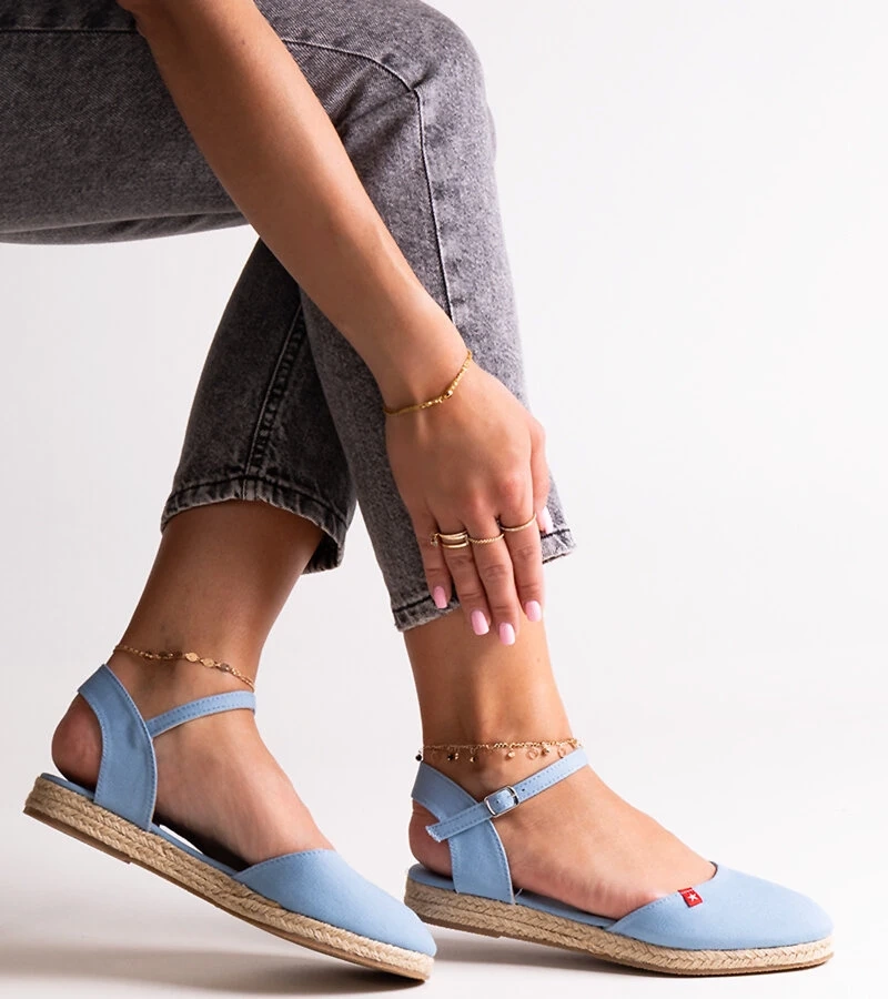 Espadrile albastre cu călcâiul descoperit Big Star FF274532