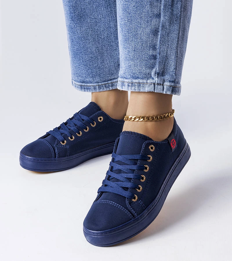 Pantofi de sport din material textil Descoteaux albastru marin