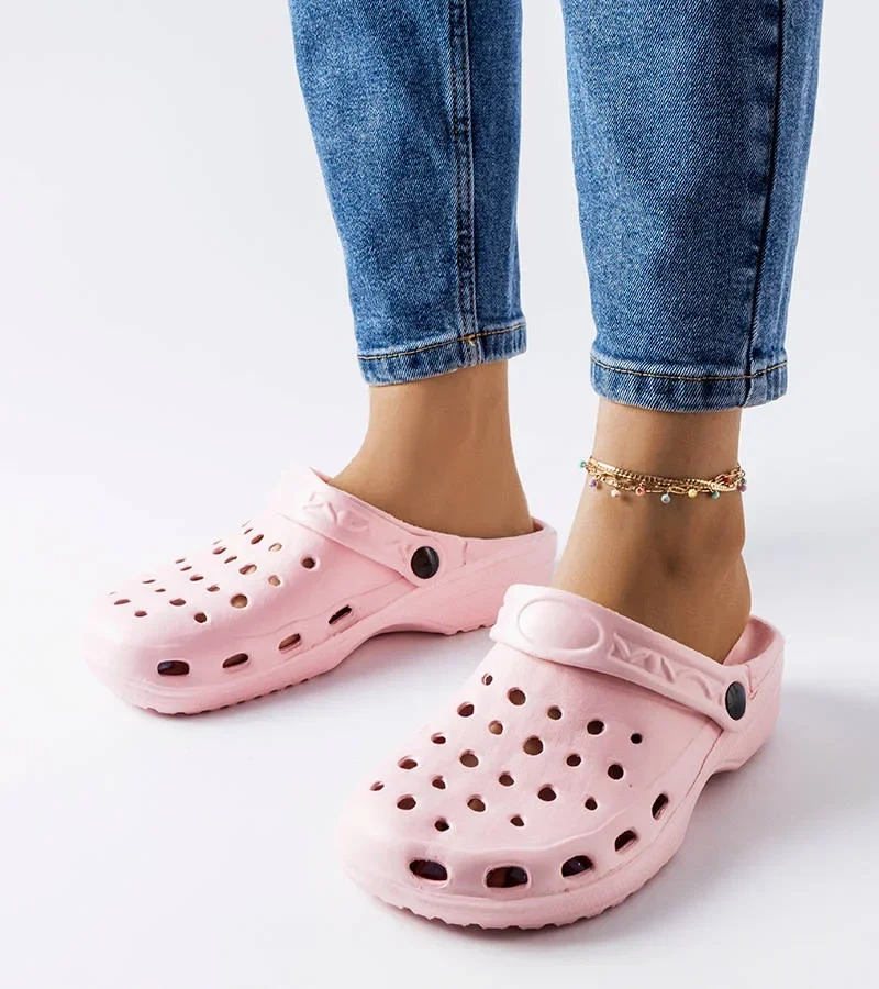 Șlapi de cauciuc roz traforat Peverell MY205 PINK