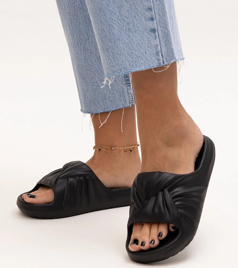 Papuci de spumă negri Cunta