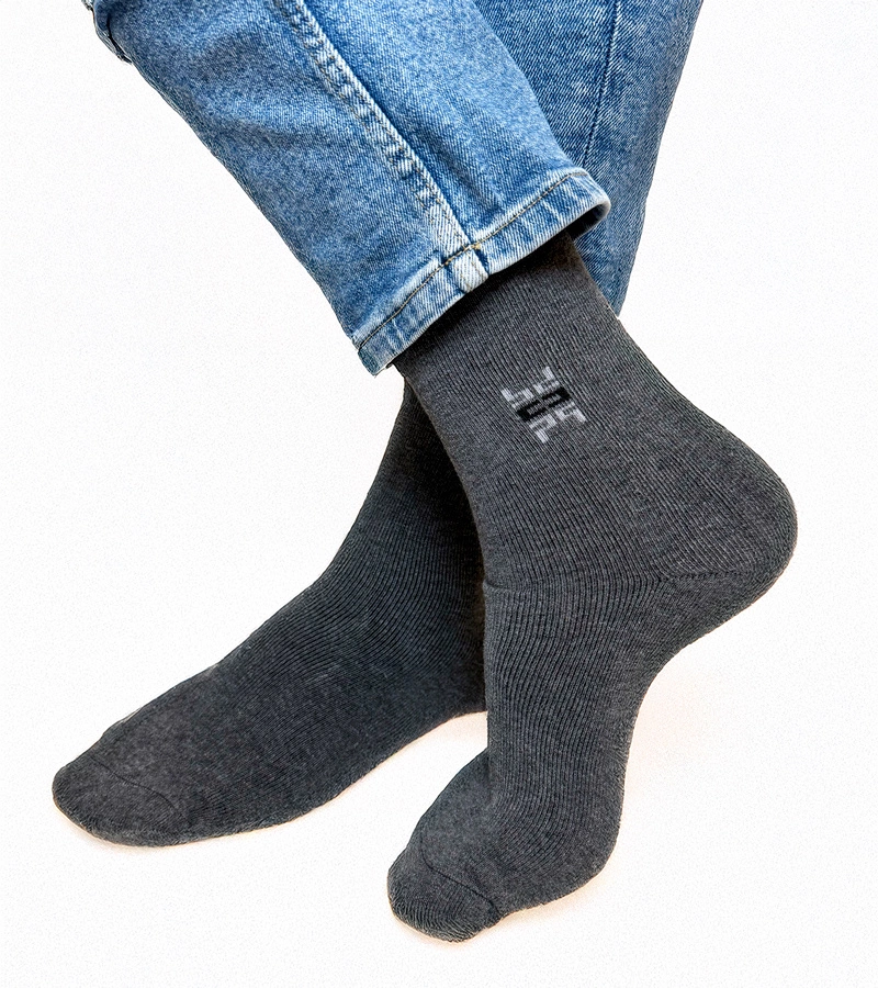 Șosete călduroase alb-negru Sella