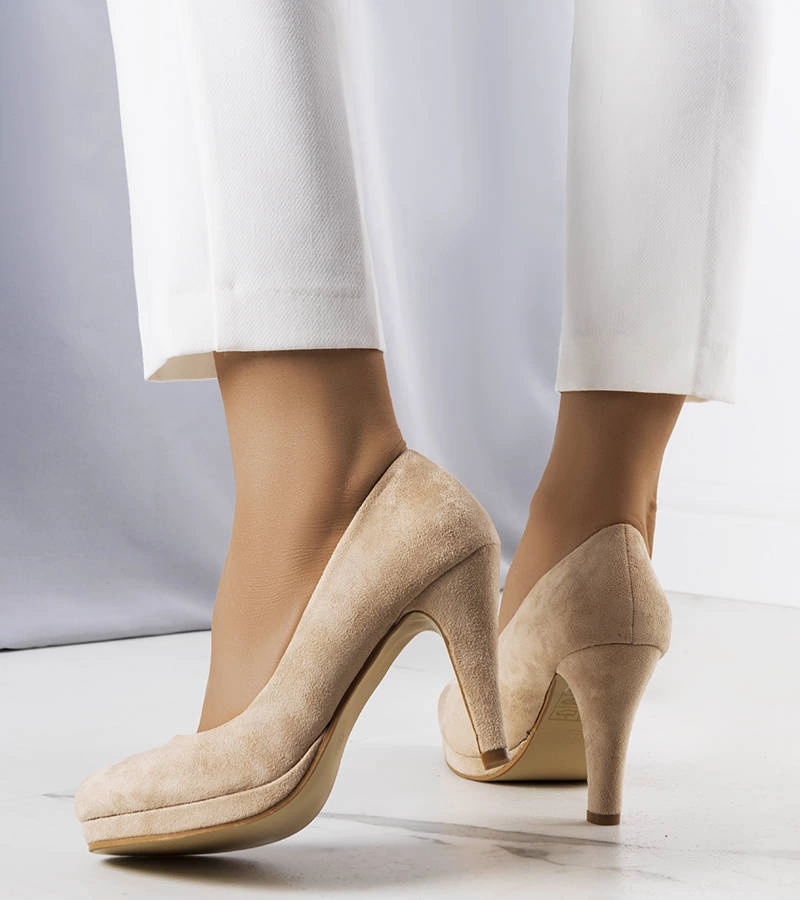 Pantofi cu toc Bej Trofi