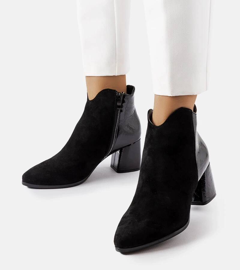 Cizme Riia din piele ecologică izolată neagră