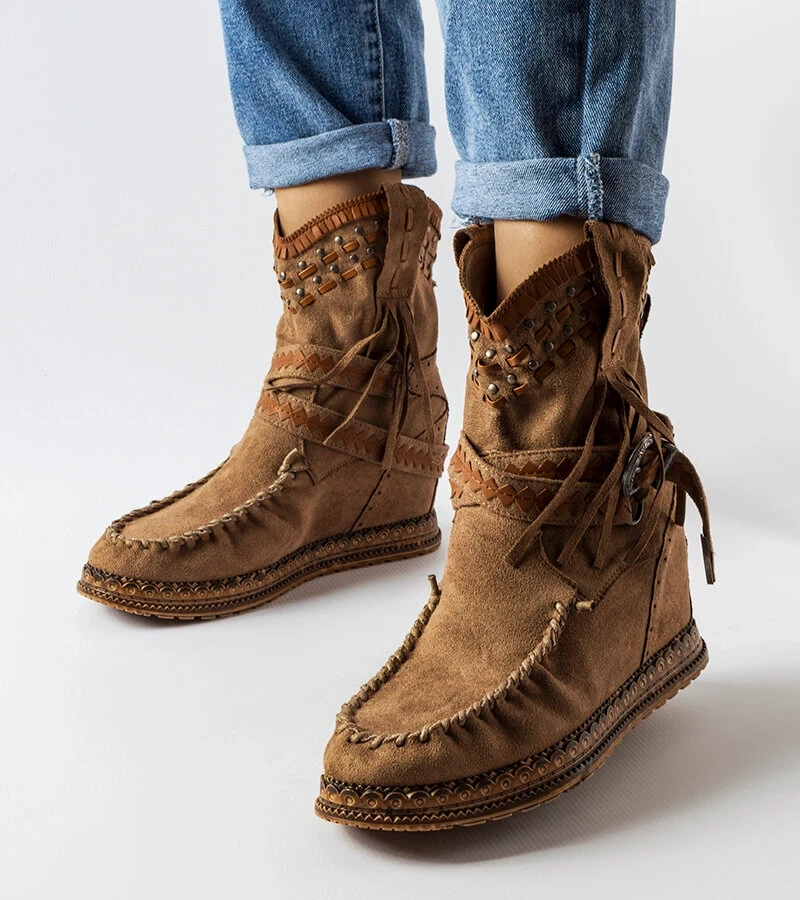 Cizme cu platformă Beausoleil maro închis