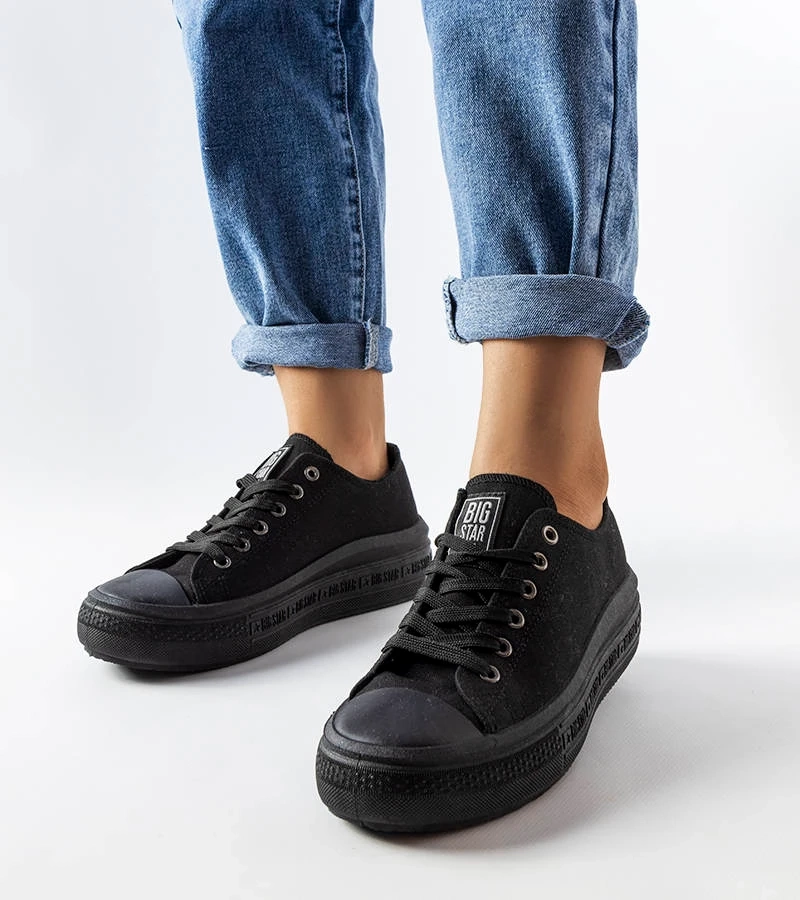 Pantofi cu platformă Big Star negri LL274A176