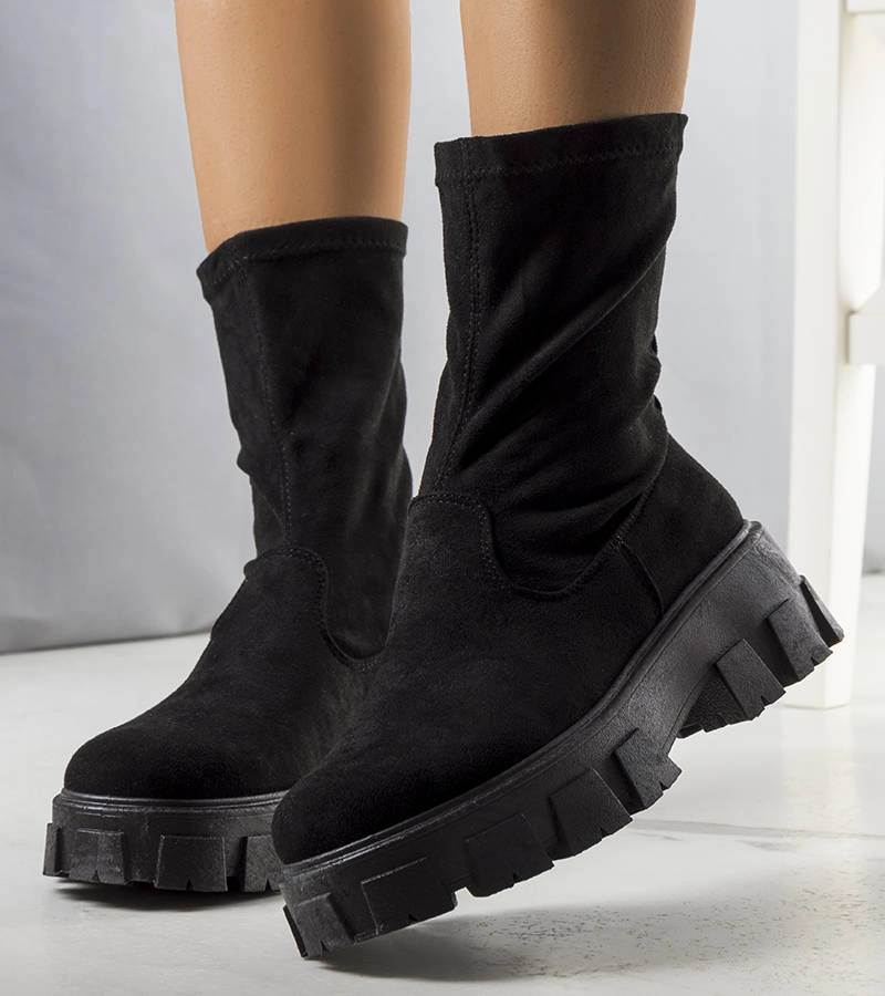 Negru Makayla cizme pentru femei